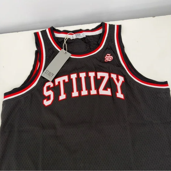 NEW STIIIZY Black Basketball Jersey XL Mens - Picture 3 of 7